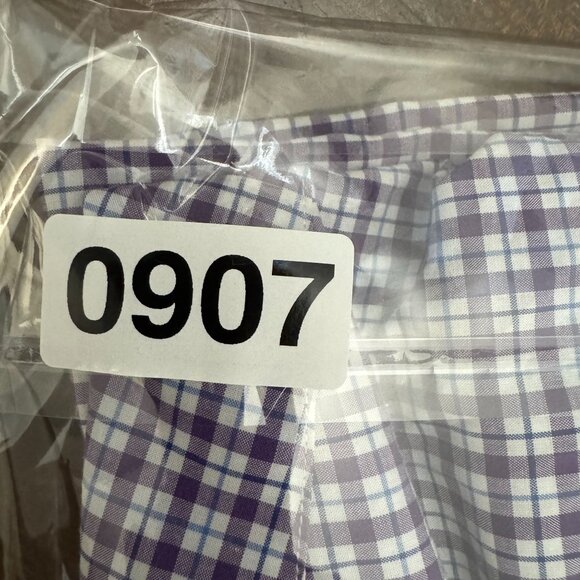 Polo Ralph Lauren Men Classic Plaid Button Up Shirt XL Dress Pony Purple Stretch - Picture 7 of 7